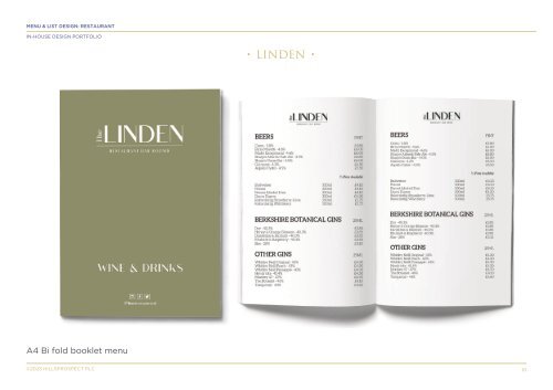 Wine List &amp; Menu Design Portfolio