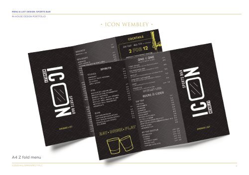 Wine List &amp; Menu Design Portfolio
