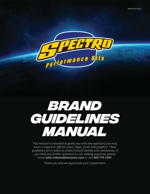 SPECTRO BRAND GUIDELINES MANUAL
