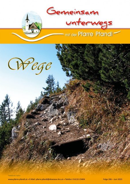 Pfarrblatt der Pfarre Pfandl-Ausgabe 206