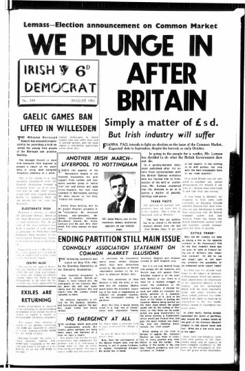 Irish Democrat August 1961