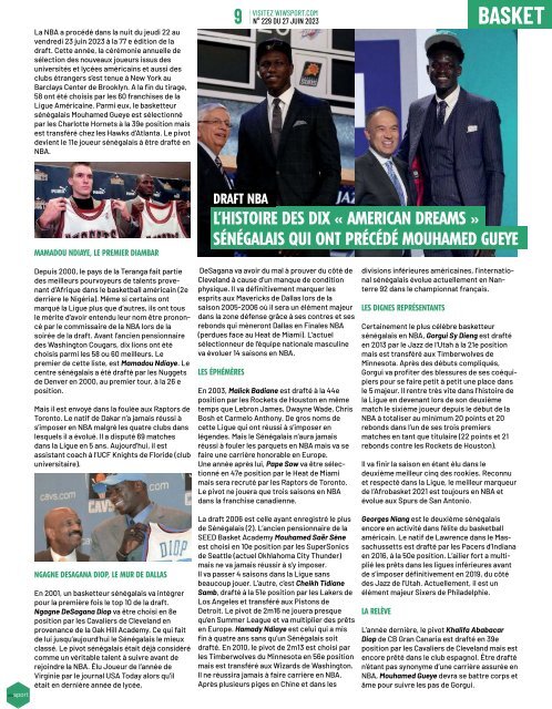 Journal wiwsport n229 - 27 juin 2023