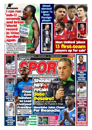 COMPLETE SPORTS - TUESDAY, JUNE 27, 2023