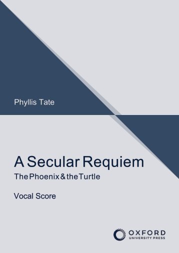 Phyllis Tate A Secular Requiem vocal score