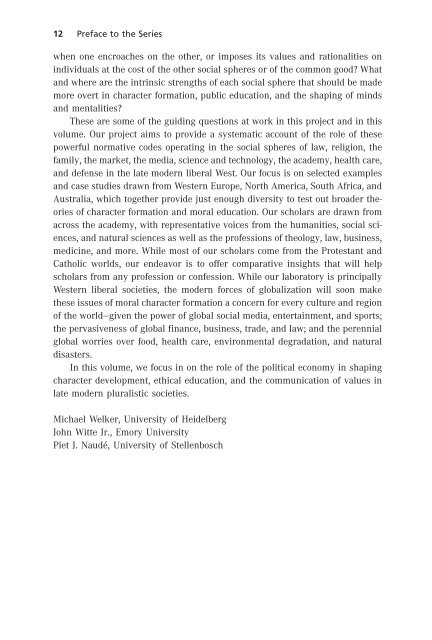 Piet Naudé | Michael Welker | John Witte, Jr. (Eds.): The Impact of Political Economy (Leseprobe)