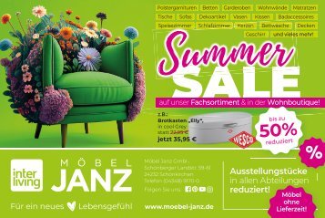 Summer Sale bei Möbel Janz