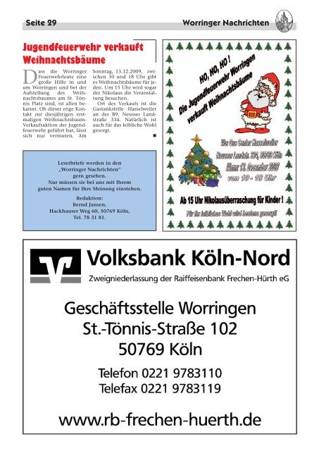 MIT WORRINGER TERMINKALENDER - Worringen