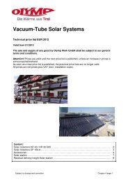 Vacuum-Tube Solar Systems