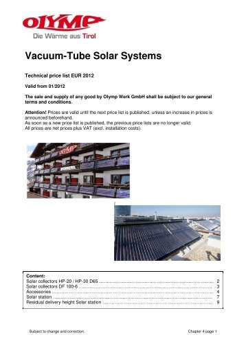 Vacuum-Tube Solar Systems