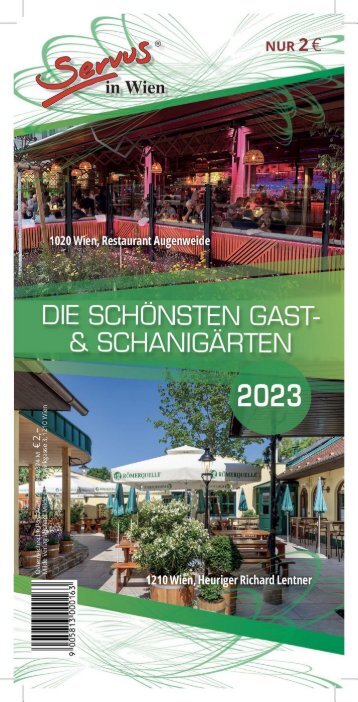 Servus in Wien - Die schönsten Gast- und Schanigärten 2023