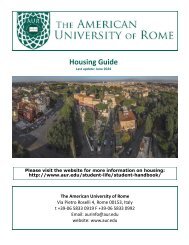 The American University of Rome Housing Guide - updated June 2024
