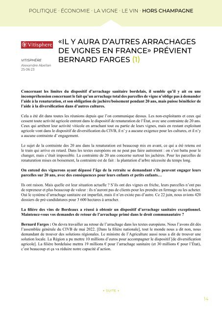 PANORAMA DE PRESSE - 28.06.23