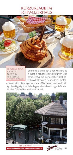 Servus in Wien - Juli 2023 - Guide Book mit Schanigarten-Guide 2023