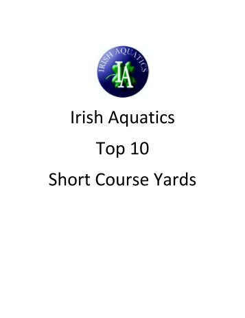 Irish Aquatics Top 10 Short Course Yards - TeamUnify