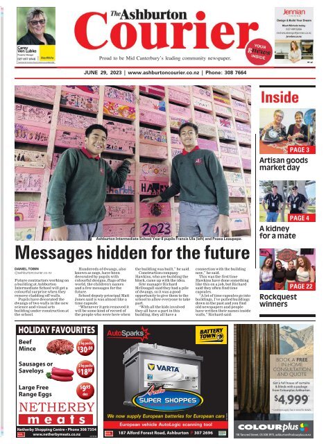 Ashburton Courier: June 29, 2023