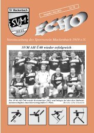 Vereinszeitung des Sportverein Mackenbach ... - SV Mackenbach