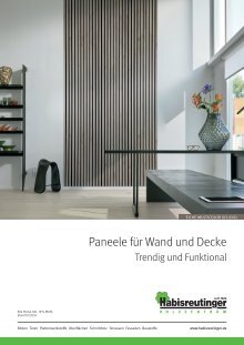 Paneele für Wand und Decke mit Akustikwirkung