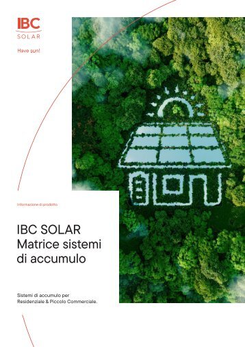 IBC SOLAR Matrice sistemi di accumulo