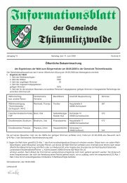 Werbung? - Gemeinde Thümmlitzwalde