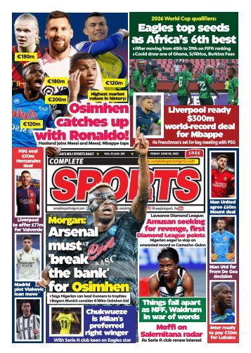 COMPLETE SPORTS - FRIDAY JUNE 30, 2023