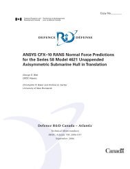 ANSYS CFX–10 RANS Normal Force Predictions for - Defence ...