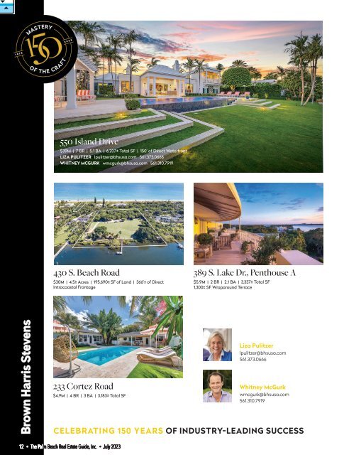 Palm Beach Real Estate Guide JULY 2023