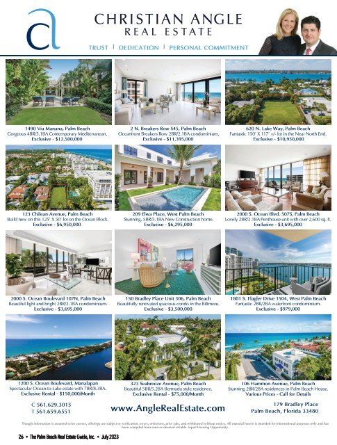 Palm Beach Real Estate Guide JULY 2023