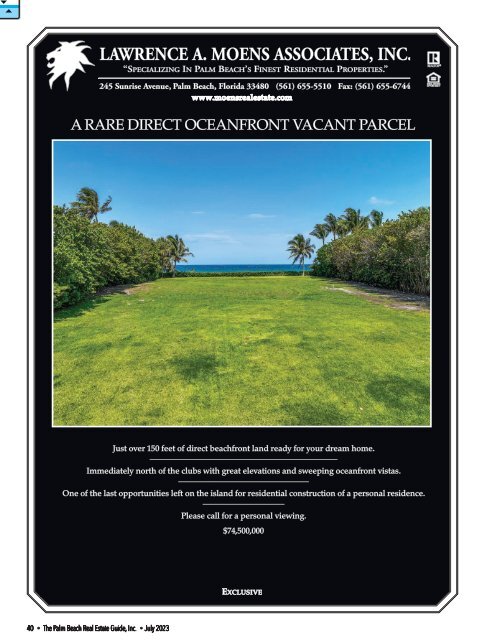 Palm Beach Real Estate Guide JULY 2023