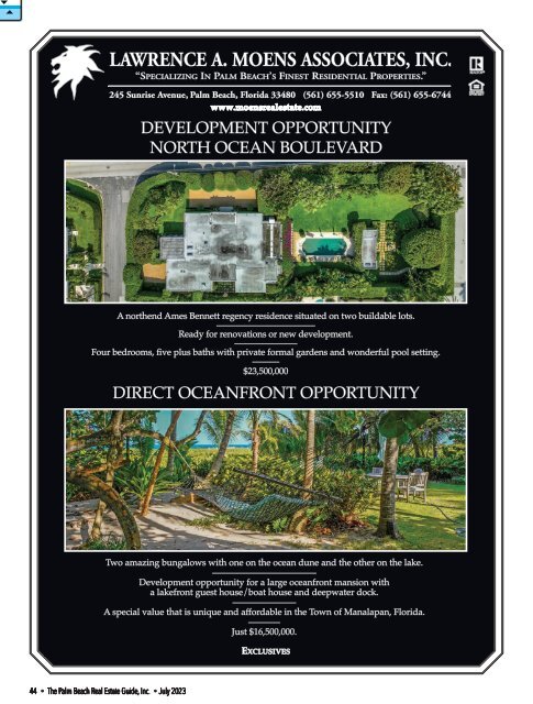 Palm Beach Real Estate Guide JULY 2023