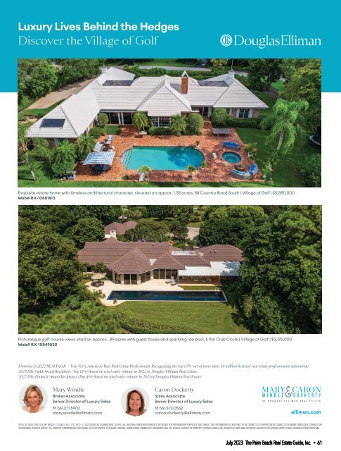 Palm Beach Real Estate Guide JULY 2023