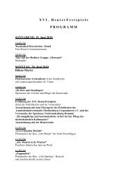 XVI. ReuterFestspiele PROGRAMM - Stavenhagen