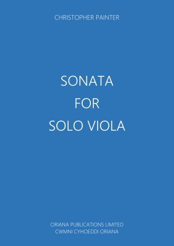 CHRISTOPHER PAINTER - Sonata for Solo Viola 