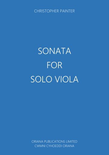 CHRISTOPHER PAINTER - Sonata for Solo Viola 