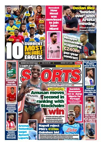 COMPLETE SPORTS - MONDAY, JULY 3, 2023