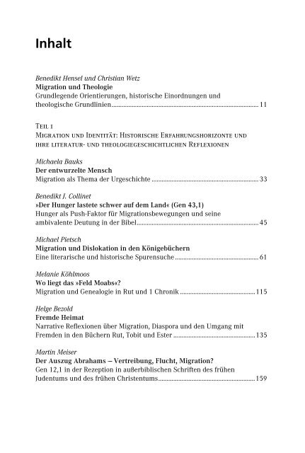 Benedikt Hensel | Christian Wetz (Hrsg.): Migration und Theologie (Leseprobe)