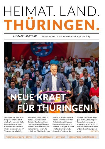 HEIMAT. LAND. THÜRINGEN. Ausgabe 06_07/23