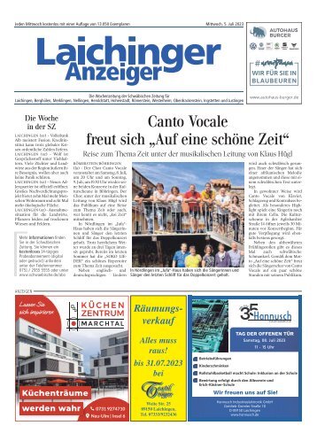 05.07.2023 Laichinger Anzeiger