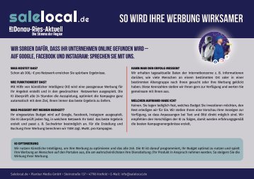 Salelocal - So wird ihre Werbung wirksamer