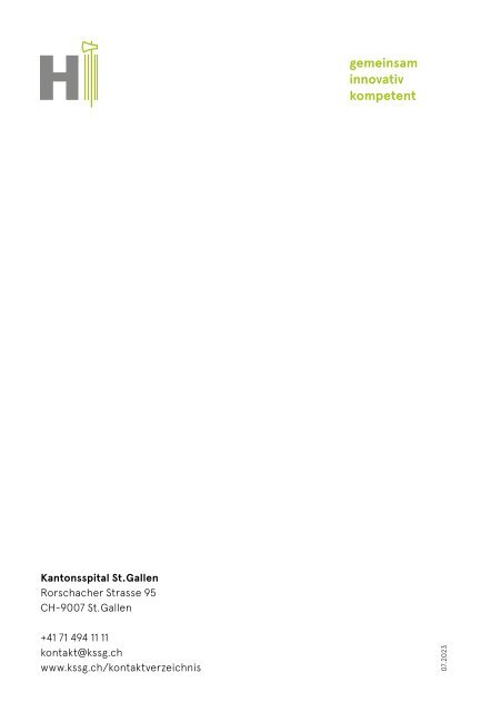 Kontaktverzeichnis Ausgabe Juli  2023