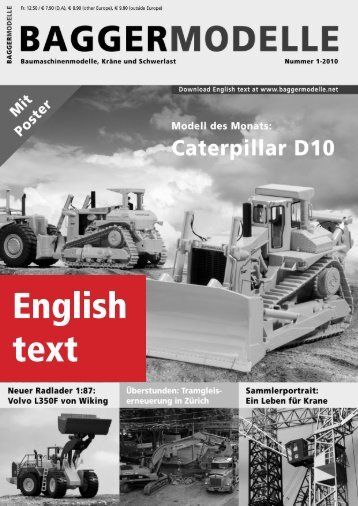 English text - Baggermodelle