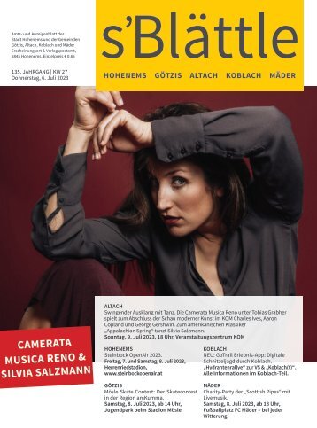 s'Blättle Nr. 27 - Do, 06. Juli 2023