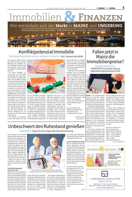 Journal LOKAL - die lokale Zeitung: Sonderseite Immobilien & Finanzen