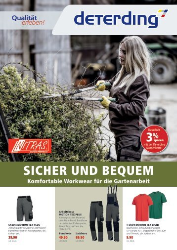 Workwear für die Gartenarbeit - die Marke NITRAS bei Deterding