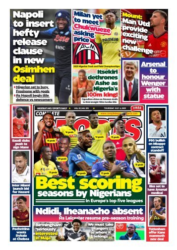 COMPLETE SPORTS - THURSDAY JULY 6, 2023