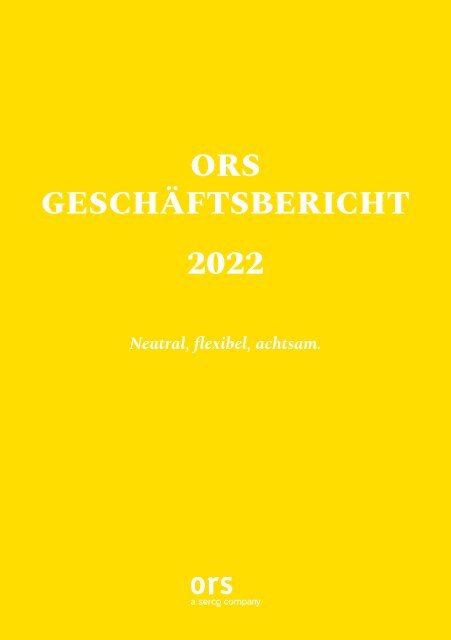 ORS Geschäftsbericht 2022