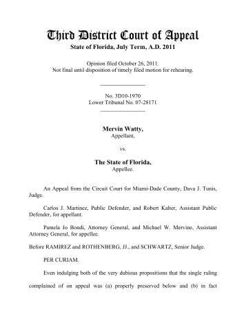 Mervin Watty - Third District Court of Appeal