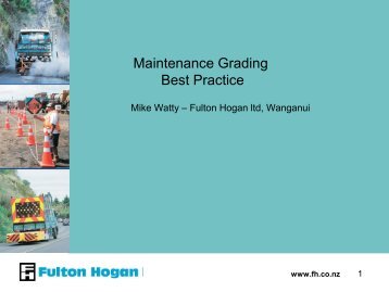 Maintenance Grading Best Practice - roads.co.nz