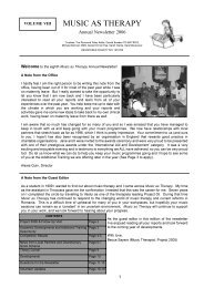 Newsletter 2006.qxp - Music as Therapy