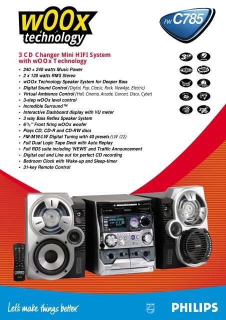 Philips woox music best sale system