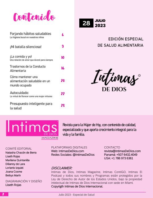 Intimas de Dios Magazine - Edición # 28